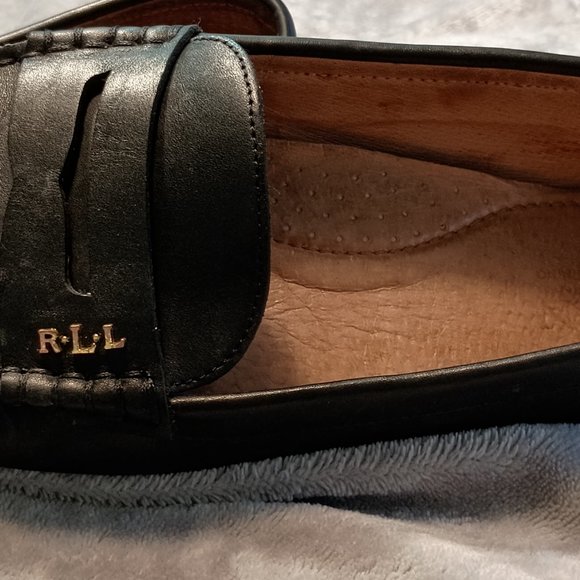 Ralph Lauren Belen Black Leather Driver Loafer - Picture 3 of 15